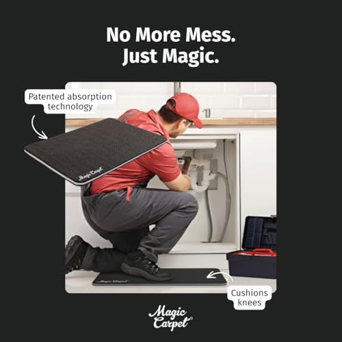 Image of Magic Carpet DIY Absorbent Work & Surface Protection Mat, XXL, 1-Pack | 26.75 inch x 44.75 inch | absorbs spills & cushions dropped tools | strong, puncture-resistant | low-profile comfort | made in USA