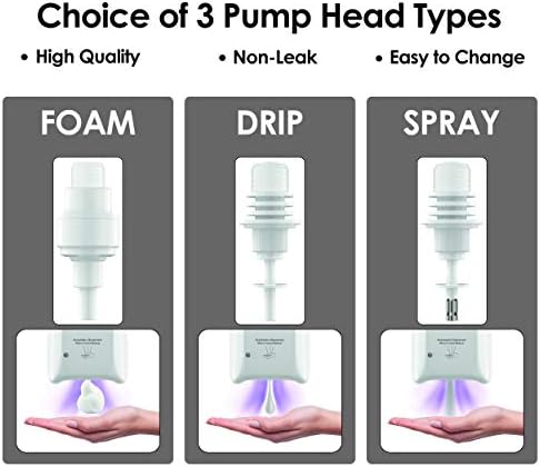 Automatic Soap Dispenser - Foam | Gel | Spray Multi-Function Hand Sanitiser Dispenser Unit | 3 Nozzles Included | UV Protection and 1L High Capacity Tank