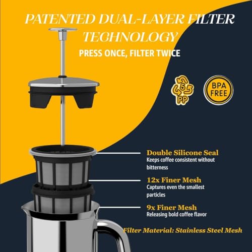 Foto von ESPRO P7 French Press, doppelwandig isoliert, Edelstahl, 530 ml, poliert