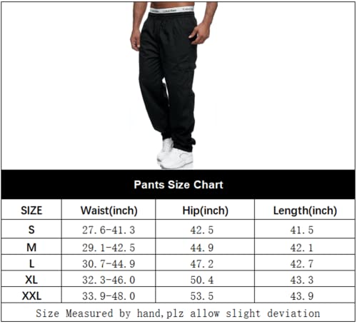 Thwei Mens Cargo Pants Casual Drawstring Athletic Jogger Sports Outdoor Trousers Grey M #TOP6