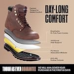 Work Boots for Men Soft Toe – 6inch Leather Boots for Construction Rubber Sole Working botas de trabajo para hombre, “Tank” Workboots - Image 3