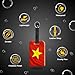 [Pack 2] tag8 Vietnam Flag Smart Luggage tag |Trendy Luggage tag ID Identification | Suitcase Tag | Fashionable Digital Name tag | Airline Compliant, SITA World Tracer Code Enabled | Gift idea