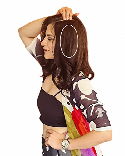 Image of Wynk Mavens Clipin Human Hair Side Cover Up Clip In Extension /Patche for women black pack of 2 b;ack colour