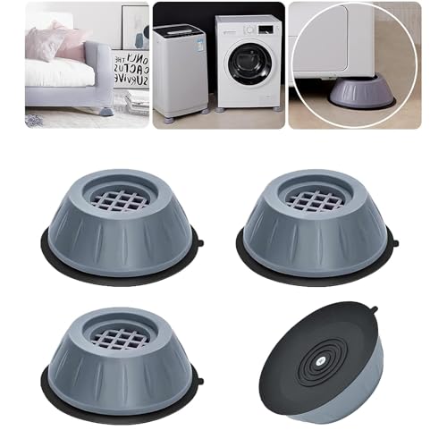 4PCS Anti Vibration Pads for Washing Machine Shock and Noise Reducing Washing Machine Support Anti Slip Vibration Rubber Washing Machine Feet Dryer Washer Vibration Stabilizer