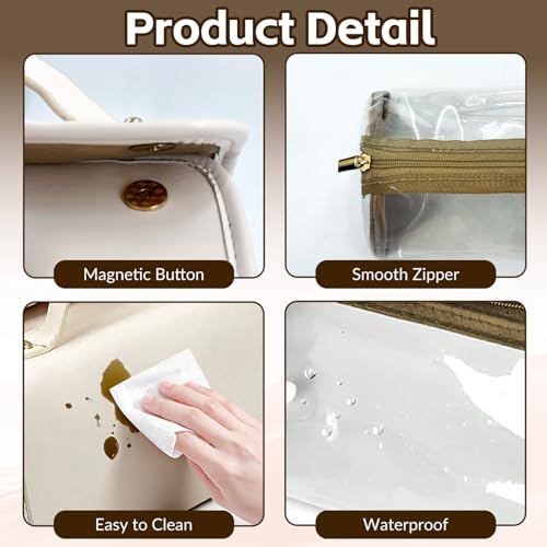 YDR Travel Makeup Bag 4-in-1 Roll-Up,Capacity Cosmetic Bag for Women Portable Pouch Case Toiletry Bag Storage Organizer With 4 Detachable Removable4