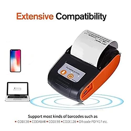 Focket Stampante termica per ricevute, stampante POS wireless Bluetooth da 58 mm con interfaccia USB e supporto di ricarica mobile, stampante tascabile per biglietti per Android (Senza custodia)