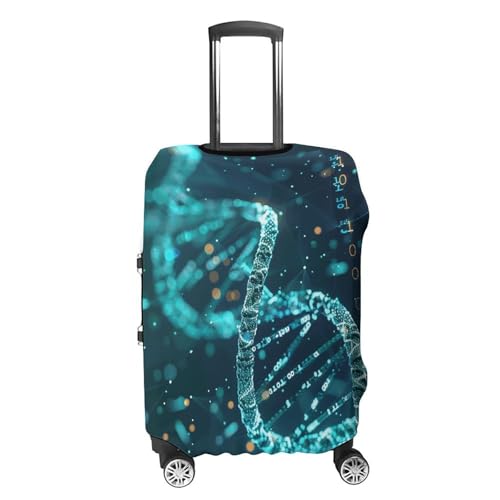 DNA Double Helix Luggage Cover, Elastic Luggage Protector Fits 19-32in Suitcases, Washable & Anti-Scratch Suitcase Cover for Men Women XL4