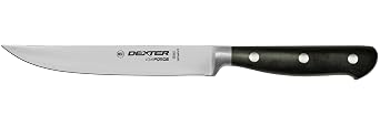 Dexter-Russell 38461 iCut-FORGE 5" Forged Chefs Knife, Stainless Steel Blade, Black POM Handle, Deep Choil for Safety, Superior Blade Shape for Precision Cutting