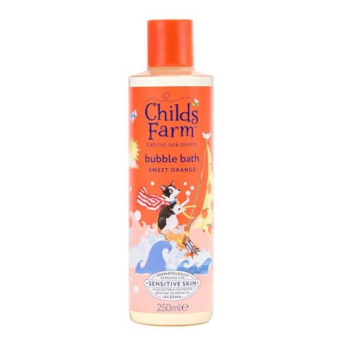 Childs Farm Kids Bubble Bath, Sweet Orange | Gently Cleanses & Soothes | Suitable for Dry, Sensitive Skin, 250ml