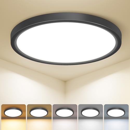 zemty Deckenlampe LED Deckenleuchte Flach, 5Farben 2700K/3000K/4000K/5000K/6500K