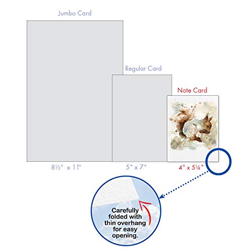 The Best Card Company - 10 Assorted Blank Notecards Box Set 4 X 5.12 Inch With Envelopes (10 Designs, 1 Each) Boxed Assorted Kid Cards Of Pets - Watercolor Wildlife M6629Ocb #TOP6