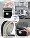 YOKEKON Rice Cooker 10 Cup, Stainless Steel Inner Pot, Low Carb Large 10 Cup Uncooked Rice Maker with Steamer Basket Steamer, 24H Delay Timer and Auto Keep Warm,Brown Rice/Risotto/Oatmeal/Soup/Steam/Slow Cook, Black