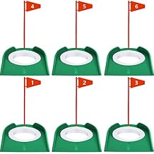 Sotiff Golf Putting Practice Cup Hole Training Aids Golf Accessories Training Putters with Plastic Flag for Adult Office Garage Yard Indoor Outdoor Practice