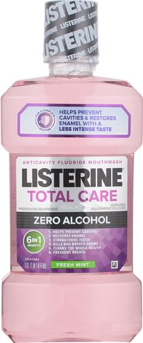 Image of Listerine Total Care Alcohol Free Mouthwash, Mild Mint, 1L /33.8 Fl Oz (Pack of 6)