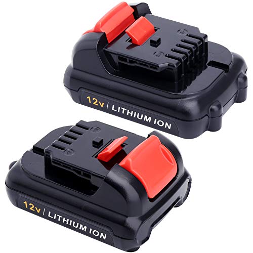 Lasica 2 Pack Replacement for DeWalt 12V Max 3.0Ah Battery, Compatible with Dewalt 12-Volt Max Cordless Drill Lithium-Ion Power Tool Battery Packs DCB120 DCB121 DCB122 DCB123 DCB124 DCB126 DCB127-2