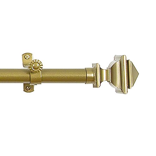 Decorative Window Curtain Rods with Finials, 66 to 120 Inches, 0.75 Diameter - Buono II, Bach Series - Lightweight & Easy to Install, Adjusts Telescopically to Fit Any Window by Achim Home Decor