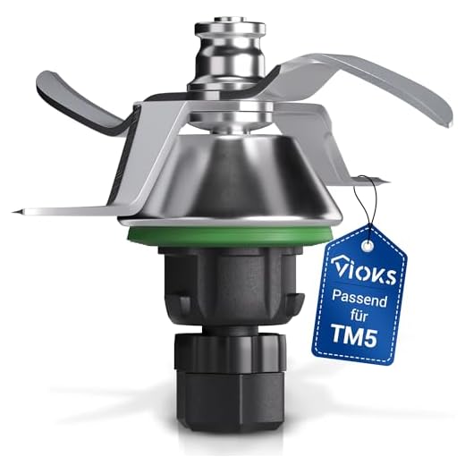 VIOKS Cuchillo de Recambio para Vorwerk Thermomix TM5 Cuchillo para Batidora TM 5 Cuchillo Ultrasharp de Acero Inoxidable - Recambios para Robot de Cocina Thermomix