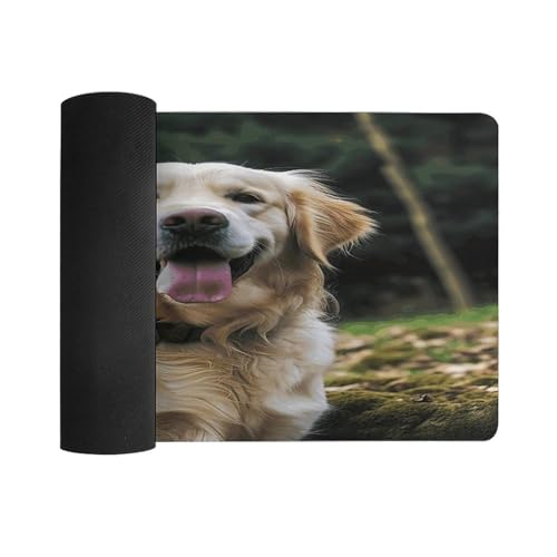 Funny Golden Retriever Mouse Pad grande antideslizante miniatura 3