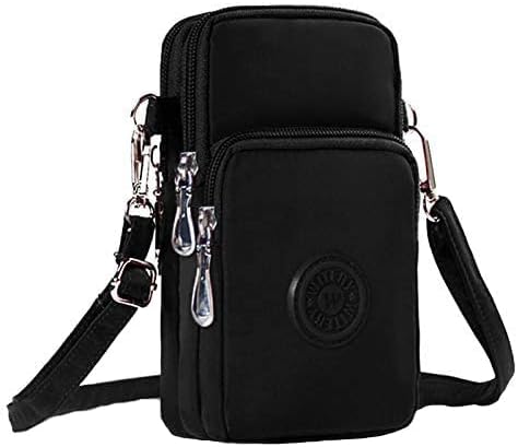 Women's Cross Body Phone Bag Small Over Shoulder Bags Waist Pack Lightweight Waterproof Sports Sling Bag with Detachable Adjustable Wide Strap & Armband Neck Strap for Ladies Girls