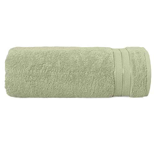 Image of Elegant Comfort Three Line Popcorn Towel Set for Bathroom 35 x 70 inches, Premium Hotel Quality 1-Pack Jumbo Towels, 100% Turkish Cotton, Soft and Durable, Quick Dry and Highly Absorbent, Jade Green