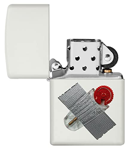 Encendedor Zippo bolsillo diseño textura blanca miniatura 4
