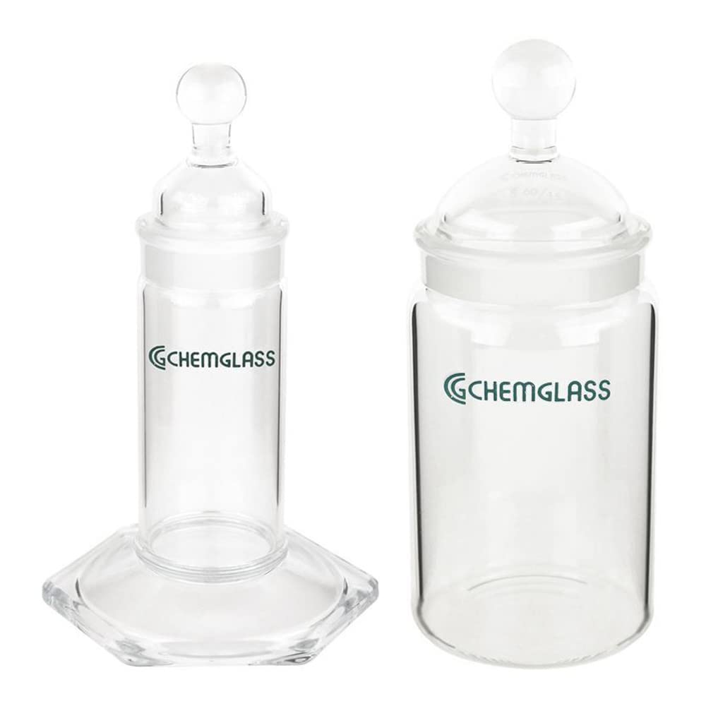 Chemglass CG-1181-12 Series CG-1181 TLC Bottle, Cylindrical, 60/15 Joint Size, Fits Plate 2" X 4"
