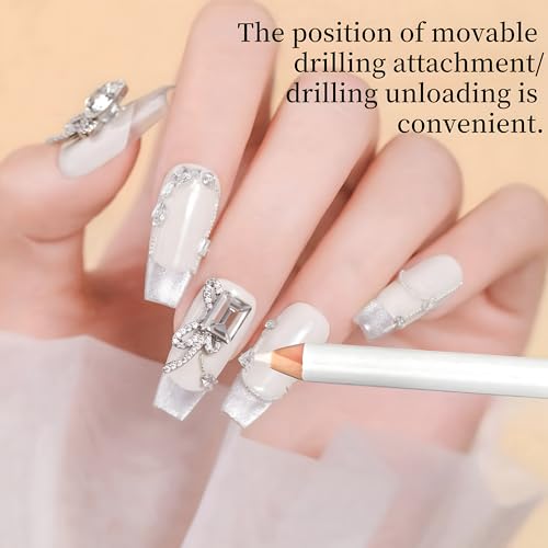 Weiße Nailart Stifte Nagelstift Die Nagelspitze,2 Stück Weißer Nagelbleistift Nagelaufhellungsstifte French Manicure Pen DIY Nail Art Supplies Nageldesign Nagellack Stift Nagelpflegestift(8.5CM)
