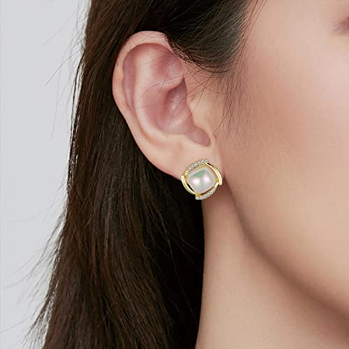 Boucles d'oreilles argent 925 anti-allergie strass perles légères - 4