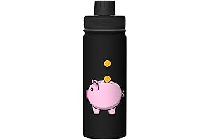 Piggy Bank Bottle: 18 Oz Stainless Steel Water Bottle Companion