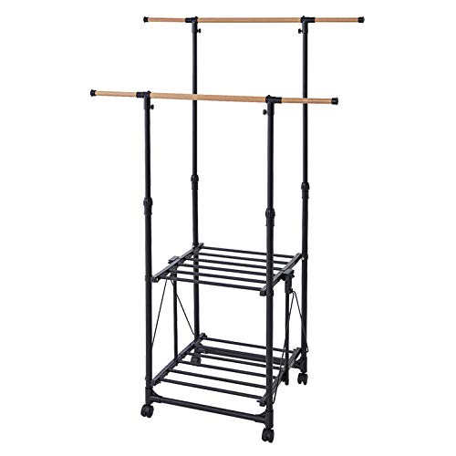 室内物干し 多機能H型 折りたためる ハンガーラック 木目調 洗濯物干し 室内干しラック 折り畳み 物干しラック 洋服掛け