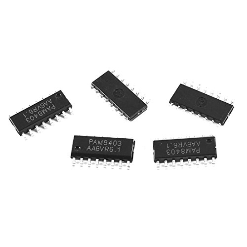 Aexit 5 Pcs PAM8403 Electronic SMD SMT SOP-16 2 Channels 3W Stereo Filterless Class D Audio Amplifier IC (b78860a8d94b4478c748b9b9dbdd6408)