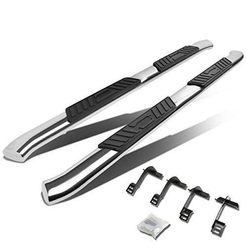 5 Inches Curved Side Step Nerf Bar Running Board Compatible with Ford F-150 F-250 F-350 Extended Cab 15-22, Stainless Steel, Polished Chrome