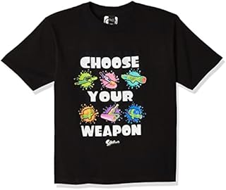 Nintendo boys Splatoon Weapons Graphic T-shirt T Shirt, Black, Medium US