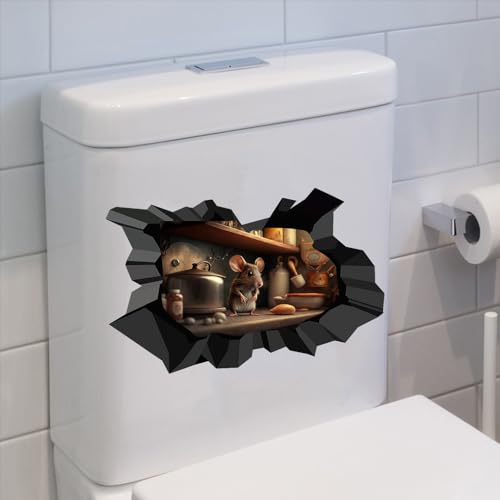 Vinilos Decorativos de Ratón 4 piezas 3D miniatura 3