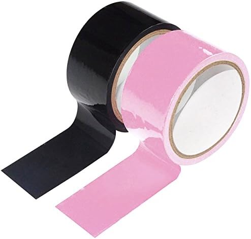 Sales! Non Stick Duct Tape - no Glue no Sticky - Easy to use Strap on - Multiple Pack (Black and Light Pink)