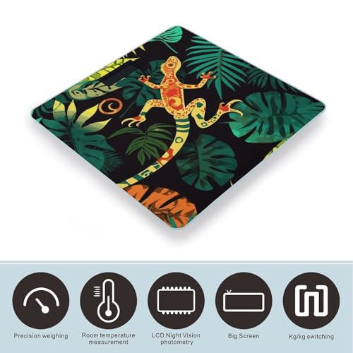 Báscula de Baño Digital con Diseño de Gecko y Hojas miniatura 3