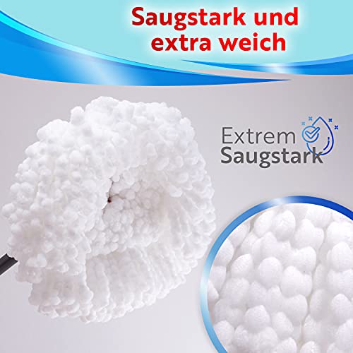 BEIGOLD® 2er Set Wischmob Ersatzkopf für Vileda EasyWring & Clean - Extra robust - Wischmopp Aufsatz mit extra dichter und weicher Struktur für besonders saubere Wisch Ergebnisse – Bild 5