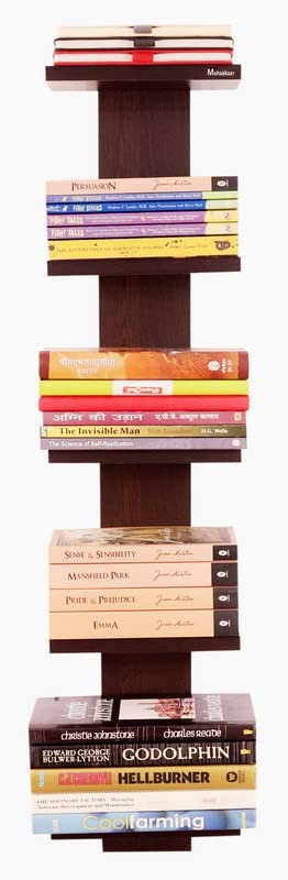 Mahaakaay Royal Wall Mounted Book Shelf Bookcase Holder Stand Home Color Wenge-image-4