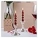 Rely+ Silver Candle Holder Set of 2 - Decorative Taper Candle Stick Candle Holder Candlestick Holders for Taper Candles Home Decor Modern Easter Candle Holders for Dinner, Party