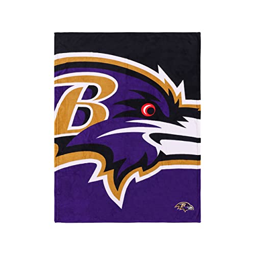 FOCO Baltimore Ravens NFL Supreme Slumber Plush Throw