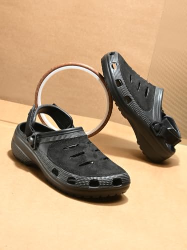 DOCTOR HEALTH SUPER SOFT Men's Black Clogs Sandals - Image 4