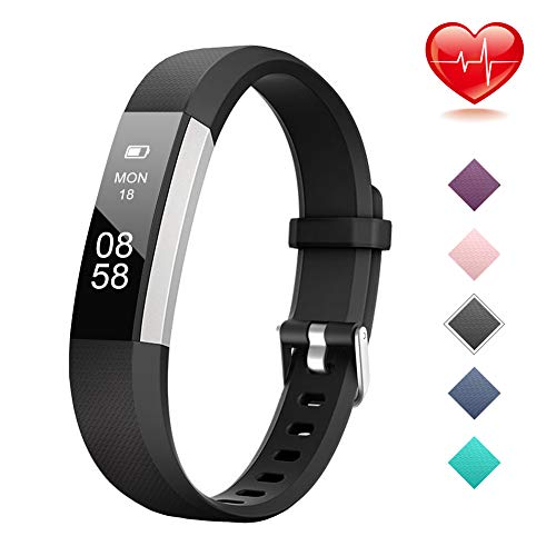 Lintelek Fitness Tracker, Slim Activity Tracker with Heart Rate Monitor, IP67 Waterproof Step