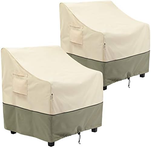 COSFLY Outdoor Furniture Patio Chair Covers Waterproof Clearance, Lounge Deep Seat Cover, Lawn Furnitures Covers Fits up to 32W x 37D x 36H inches(2 Pack)