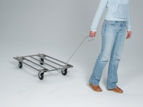 MidWest Homes for Pets Universal Dog Crate Dolly, Heavy-Duty Stainless Steel, Easy-Roll Wheels, Designed for Crates, Carriers, and Pet Equipment by MidWest Homes for Pets - Image 2