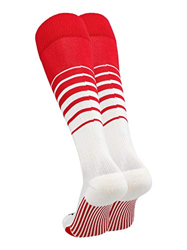 Image of TCK Elite Breaker Striped Socks | Over-the-Calf Soccer Baseball Softball Socks | Extra Stretch for Shin Guards | USA Made