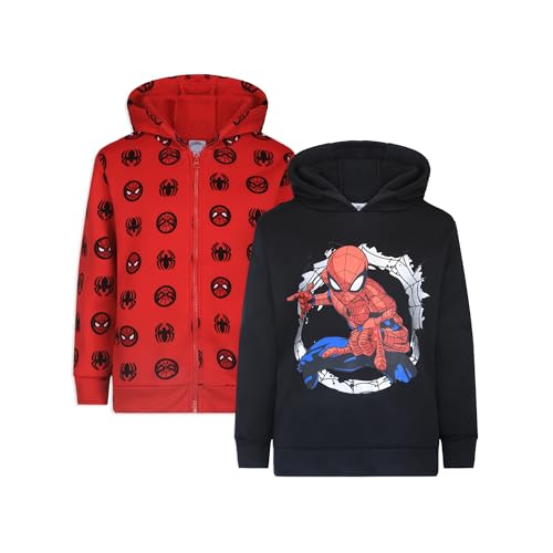 Marvel Spider-Man Boys 2 Pack Hoodies for Toddlers and Big Boys