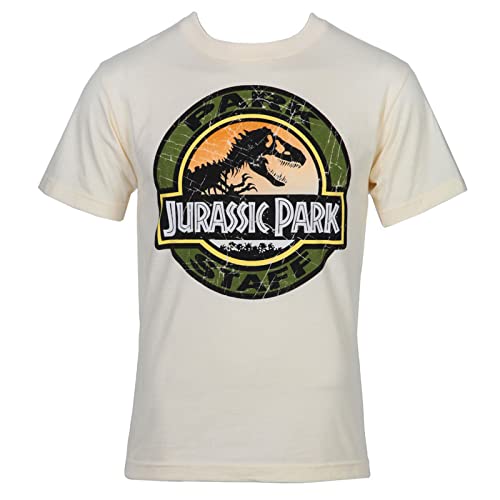 Jurassic Park Movie Park Staff Logo Adult T-Shirt - Sand (Small)