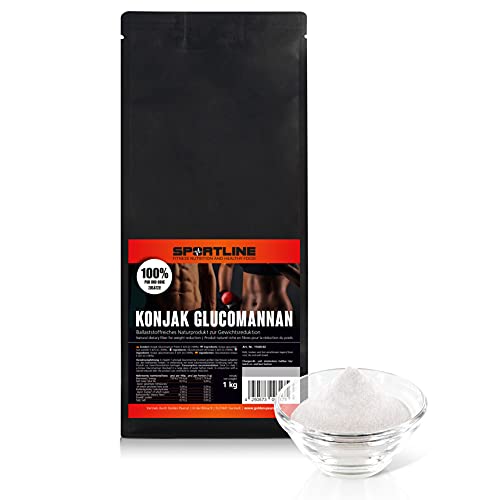 GOLDEN PEANUT Sportline Konjak Glucomannan Pulver 1 kg – Konjakmehl,...
