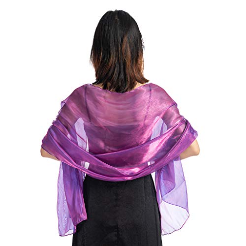 jieGorge Accesorio, Las mujeres vestido de noche de la boda chal color sólido de la fiesta chal bufanda de las mujeres envoltura, ropa zapatos y accesorios (U tamaño libre)