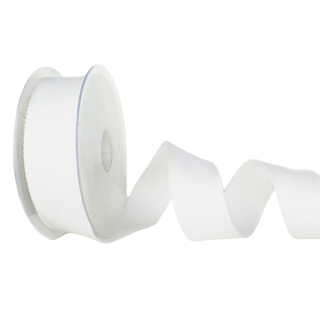 Trimz Cotton Webbing – White – 30mm x 5m